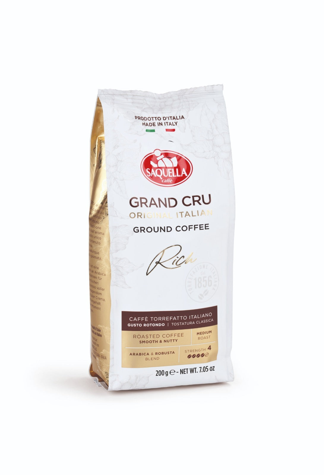Saquella Caffè Grand Cru Ground Coffee 200g