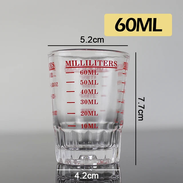 Glass Measuring Espresso Cup - 60ml