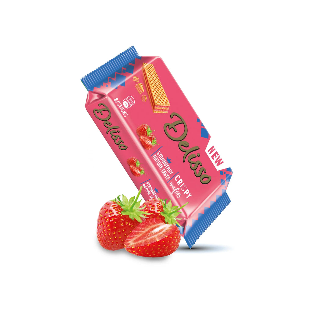 Delisso - Strawberry Flavour Crispy Wafers - 60g