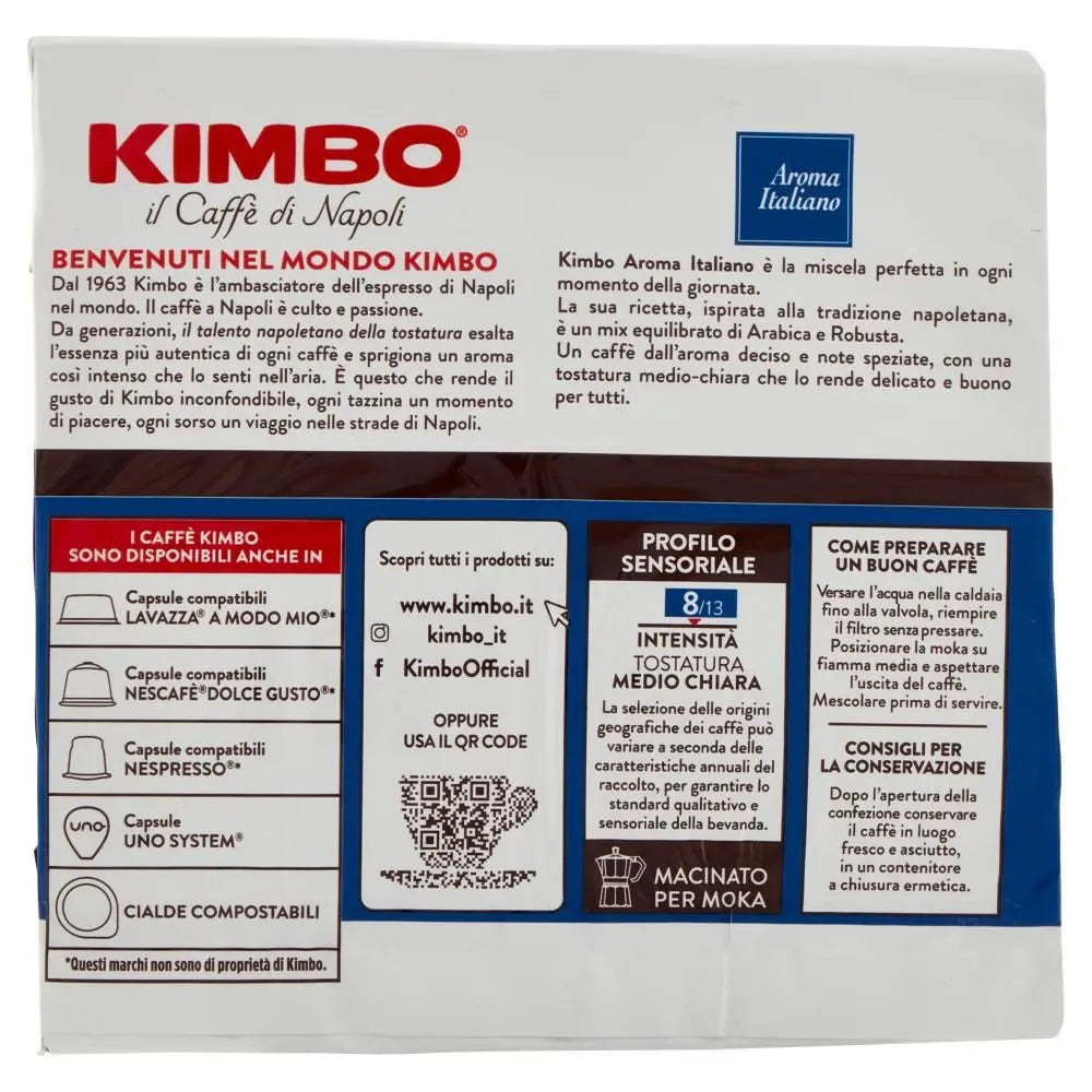 Order Kimbo - Aroma Italiano - Ground Espresso Coffee For Moka - 2* 250g for LE 599.00 at Coffee & Cream, All your coffee needs in one place. Shop Coffee, Beans, Ground Coffee, Instant Coffee, Creamers, Coffee Machines, Blenders, and more. 50+ Brands Moni