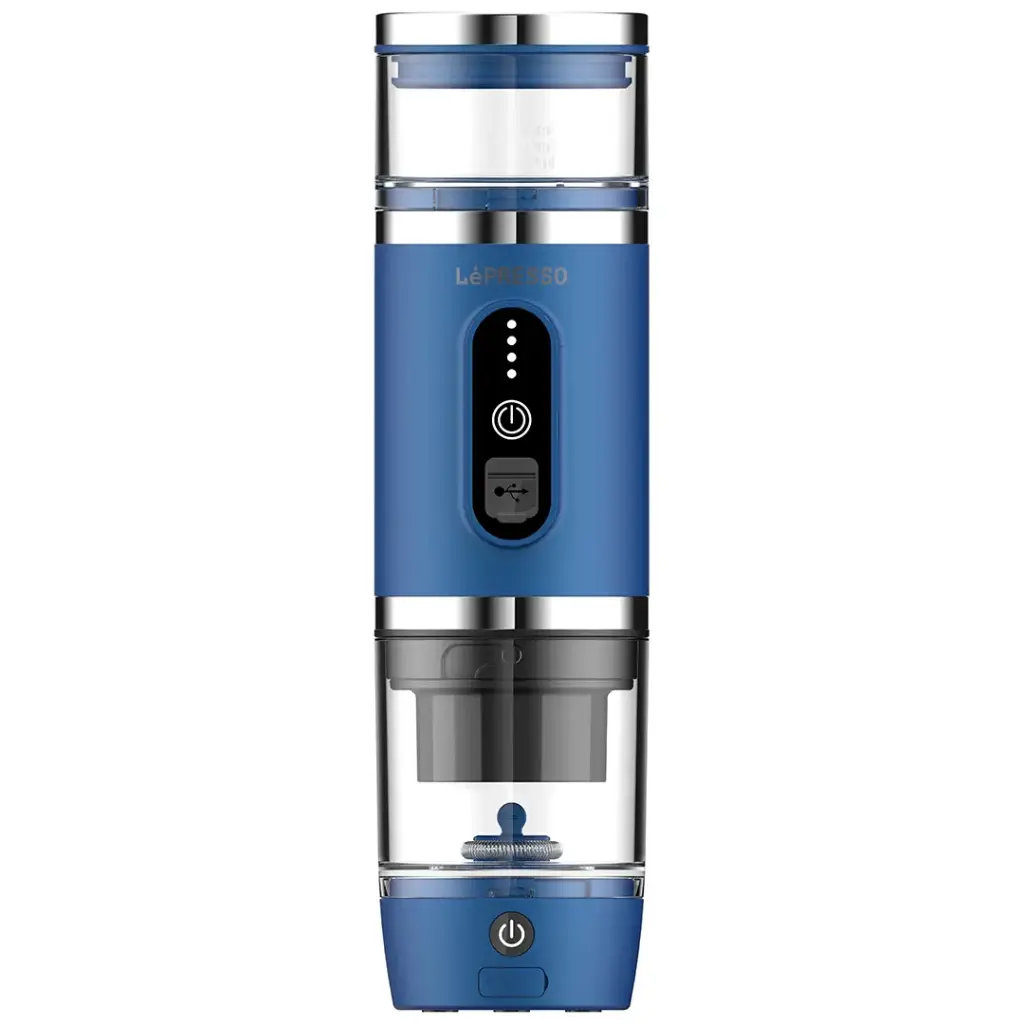LePresso 4-in-1 Portable Coffee Machine with Milk Frother in Blue