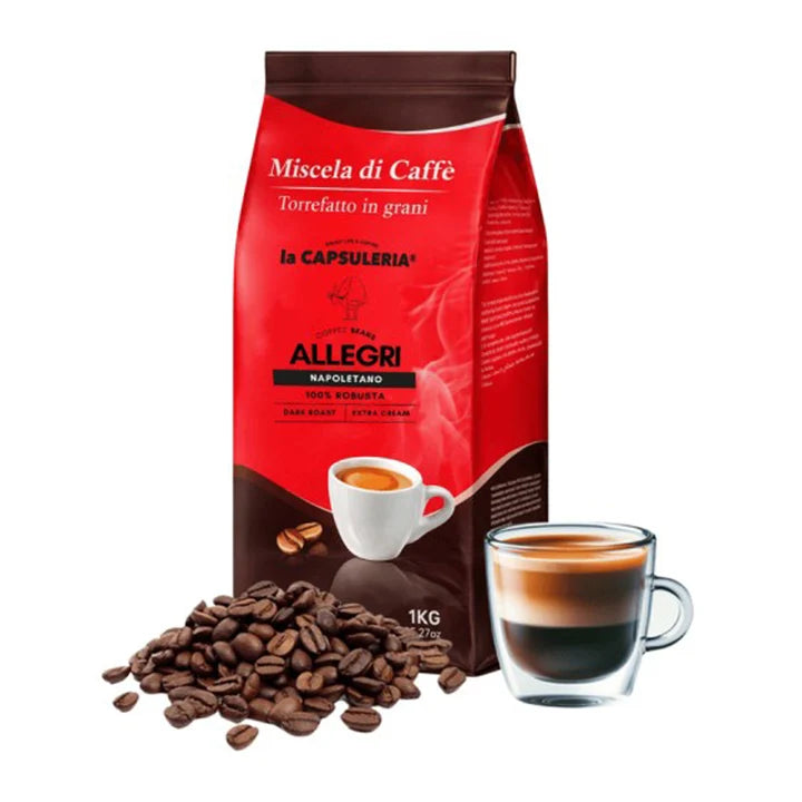 La Capsuleria - Miscela Di Caffe Napoletano Whole Coffee Beans - 1 kg