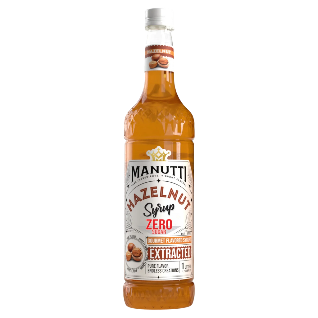 Manutti Hazelnut Zero Sugar Syrup - 1L