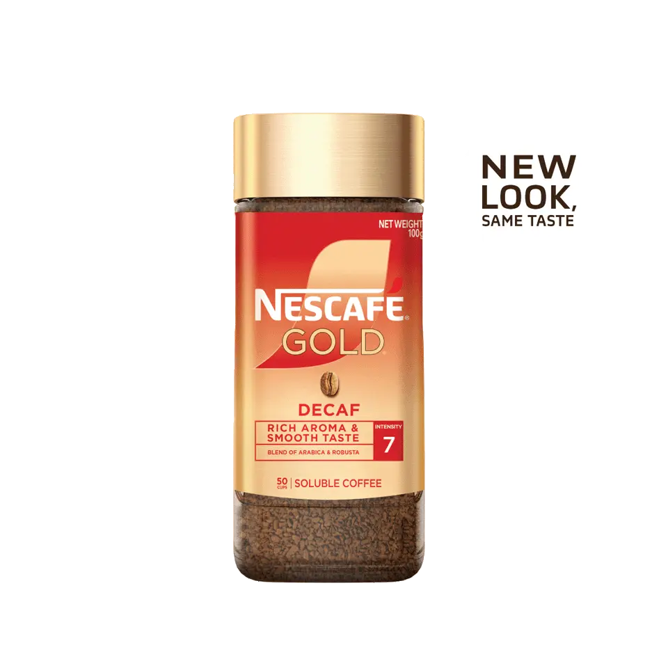 Order Nescafe Gold Decaf Coffee - 100g for LE 325.00 at Coffee & Cream, All your coffee needs in one place. Shop Coffee, Beans, Ground Coffee, Instant Coffee, Creamers, Coffee Machines, Blenders, Coffee and more. 50+ Brands Monin, Lavazza, Starbucks, Nesp