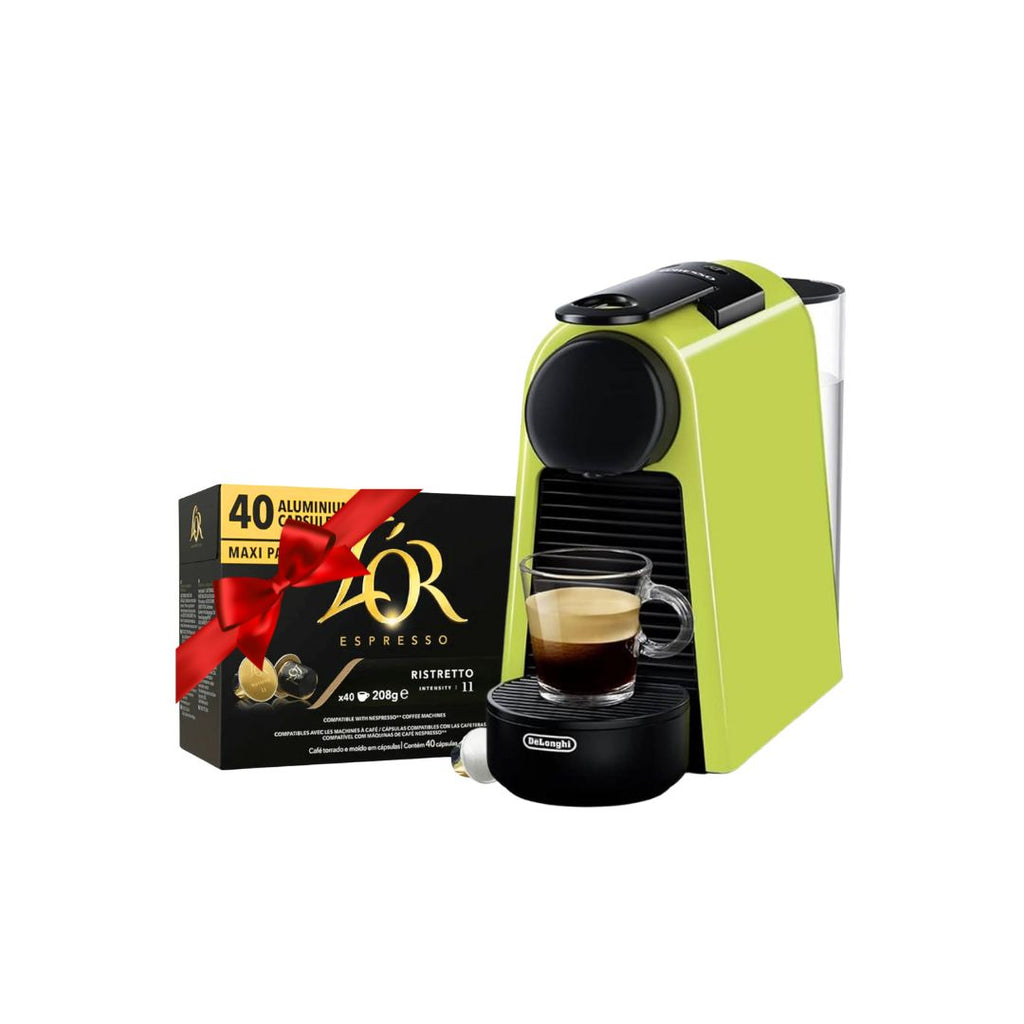 Nespresso Bundle Essenza Mini Coffee Machine D30 Green 40 L Or