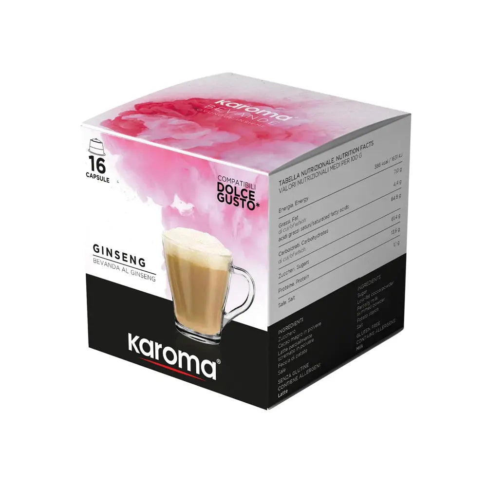 Karoma - Ginseng Dolce Gusto Compatible - 16 Capsules coffee & cream