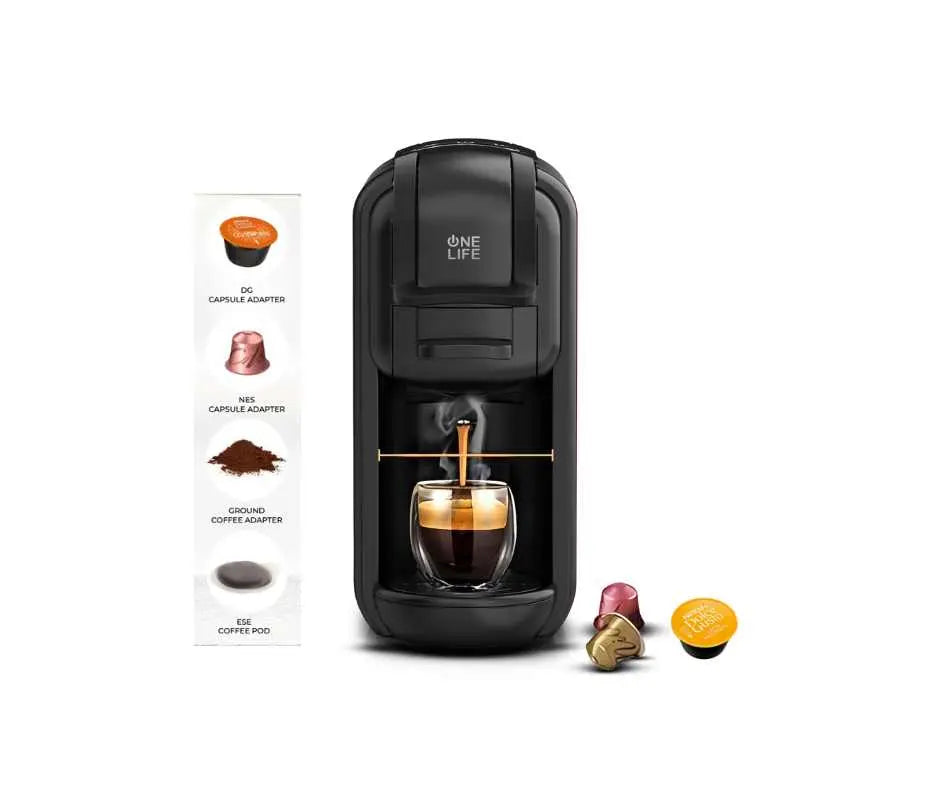 Order One life - Espresso Machine Multi Capsule Coffee Maker 4 in 1 ES90R/B ( With warranty) for LE 8499.00 at Coffee & Cream, All your coffee needs in one place. Shop Coffee, Beans, Ground Coffee, Instant Coffee, Creamers, Coffee Machines, Blenders, and