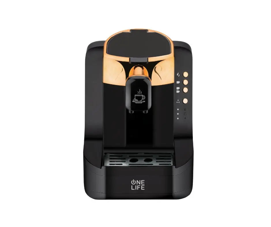 One Life - Turkish coffee machine TC75S Black & Gold (1 year warranty) at Coffee & Cream Egypt