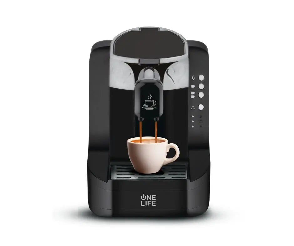 One Life - Turkish coffee machine TC75S Black & Silver (1 year warranty) at Coffee & Cream Egypt