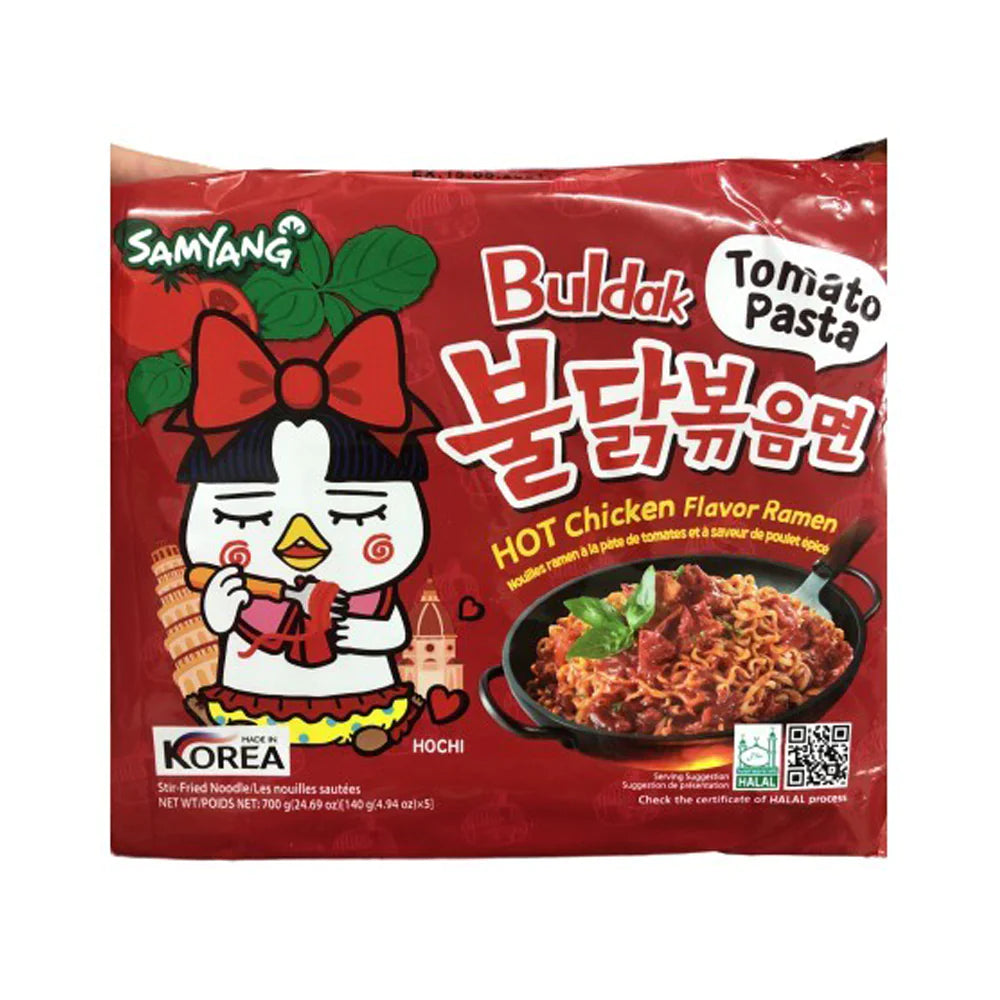 Samyang Buldak Hot Chicken Flavour Ramen Tomato Pasta - 140g