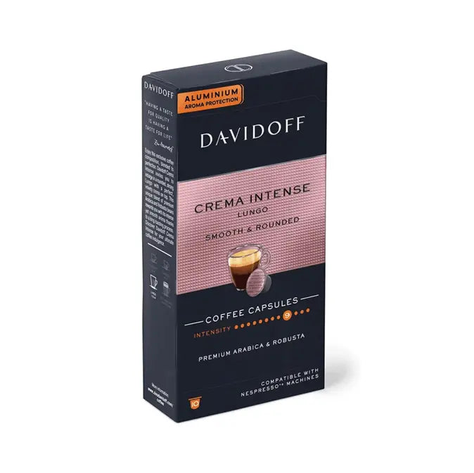 Davidoff - Crema Intense Compatible By Nespresso - 10 capsules at Coffee & Cream Egypt