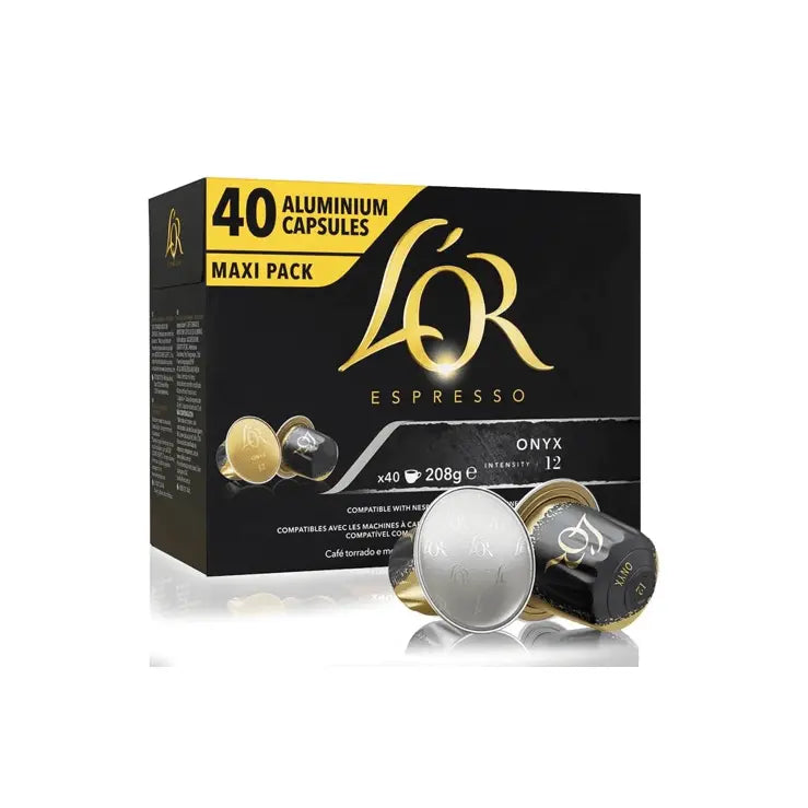 Olis L'or Onyx Coffee Capsules - 40 Capsules - MAXI Pack at Coffee & Cream Egypt