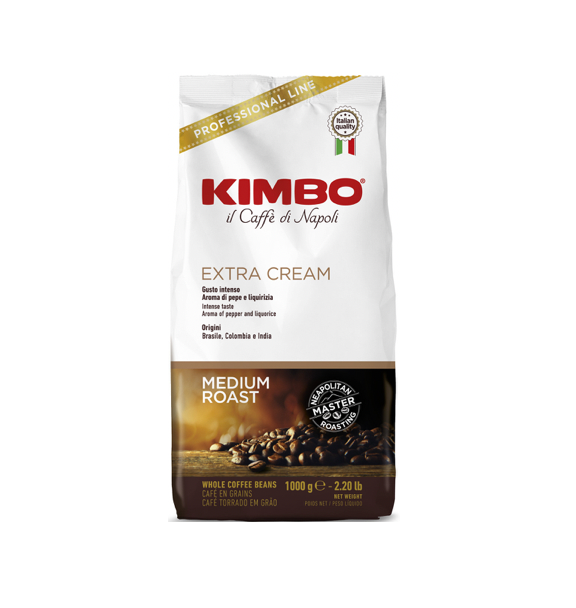 KIMBO - EXTRA CREAM -Whole Coffee Beans - 1kg
