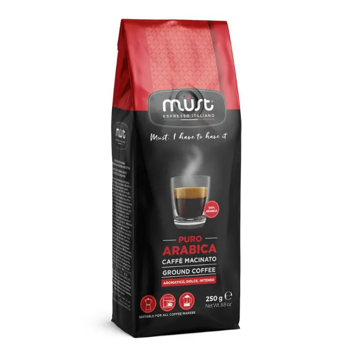 MUST - 100% Pure Arabica Whole Coffee Beans - 250g at Coffee & Cream Egypt