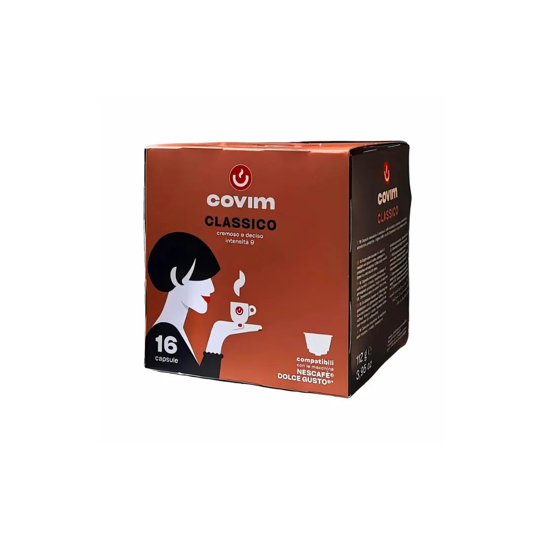 Covim Classico Dolce Gusto Compatible Coffee Capsules - 16 Capsules at Coffee & Cream Egypt