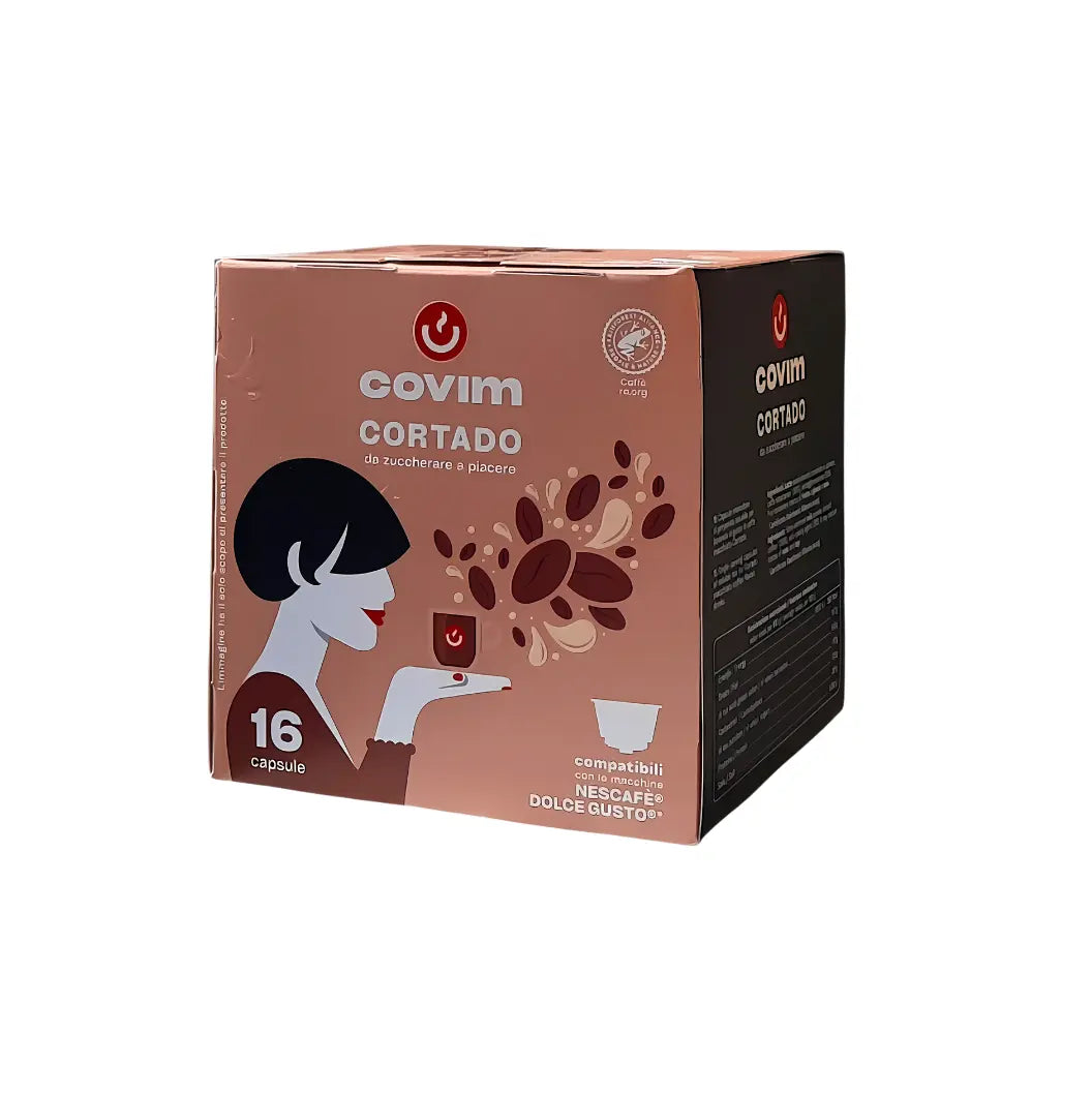 Covim Cortado Dolce Gusto Compatible Coffee Capsules - 16 Capsules at Coffee & Cream Egypt