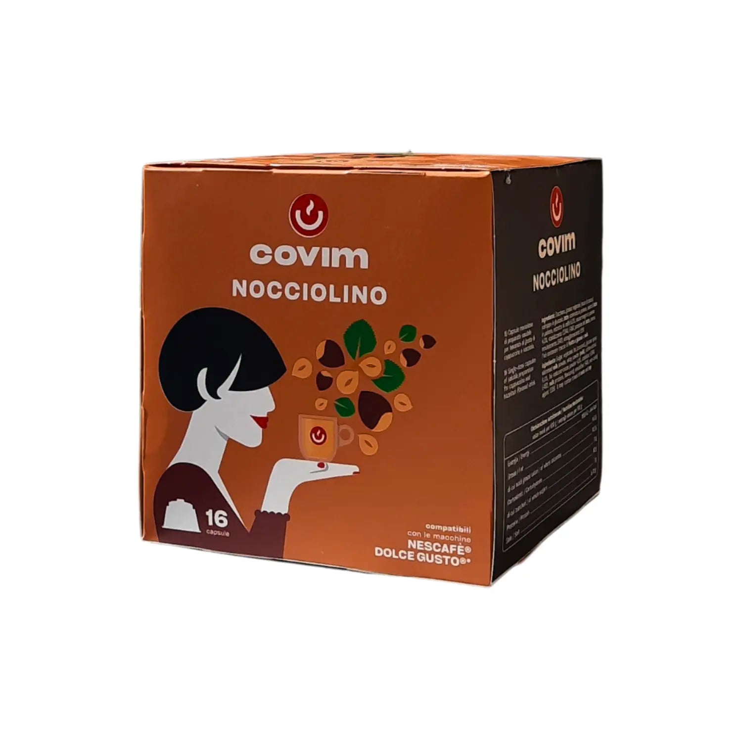 Covim Nocciolino Dolce Gusto Compatible Coffee Capsules - 16 Capsules at Coffee & Cream Egypt