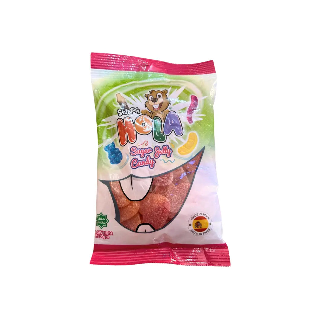 Order Hola Jelly Candy - Peach Hearts - 250g for LE 99.00 at Coffee & Cream, All your coffee needs in one place. Shop Coffee, Beans, Ground Coffee, Instant Coffee, Creamers, Coffee Machines, Blenders, and more. 50+ Brands Monin, Lavazza, Starbucks, Nespre