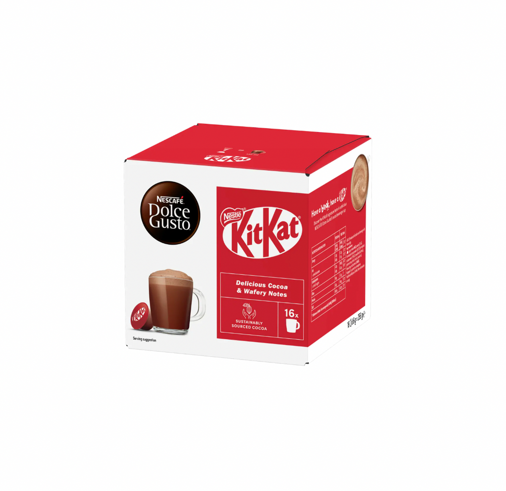 Order KitKat® Hot Chocolate Dolce Gusto Pods - 16 Pods for LE 395.00 at Coffee & Cream, All your coffee needs in one place. Shop Coffee, Beans, Ground Coffee, Instant Coffee, Creamers, Coffee Machines, Blenders, and more. 50+ Brands Monin, Lavazza, Starbu