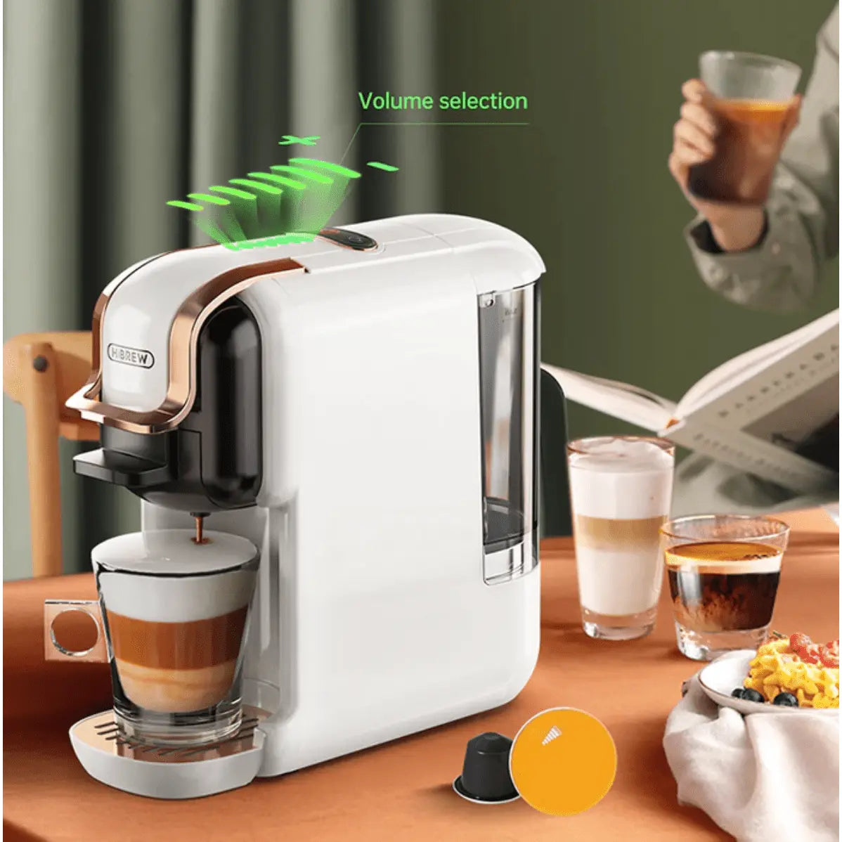 Order Hibrew - H2B 5 in 1 Multi-Capsule Cold & Hot Coffee Maker - Black (1 Year Warranty) for LE 8500.00 at Coffee & Cream, All your coffee needs in one place. Shop Coffee, Beans, Ground Coffee, Instant Coffee, Creamers, Coffee Machines, Blenders, and mor