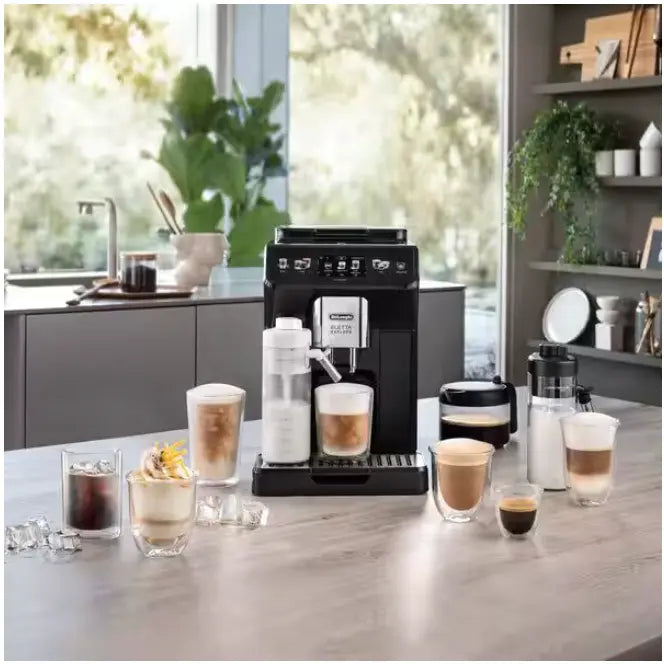 Order De’longhi Eletta Explore Bean To Cup Espresso Machine - ECAM452.67.G for LE 95990.00 at Coffee & Cream, All your coffee needs in one place. Shop Coffee, Beans, Ground Coffee, Instant Coffee, Creamers, Coffee Machines, Blenders, Coffee Makers & Espre