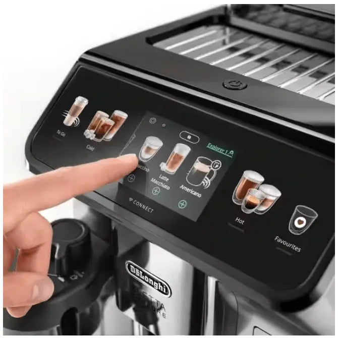 Order De’longhi Eletta Explore Bean To Cup Espresso Machine - ECAM450.65.S Colour: Silver for LE 90999.00 at Coffee & Cream, All your coffee needs in one place. Shop Coffee, Beans, Ground Coffee, Instant Coffee, Creamers, Coffee Machines, Blenders, Coffee