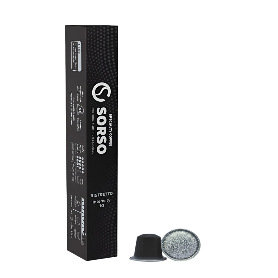 Sorso Specialty Coffee — Ristretto (Nespresso Compatible, 10 Capsules)