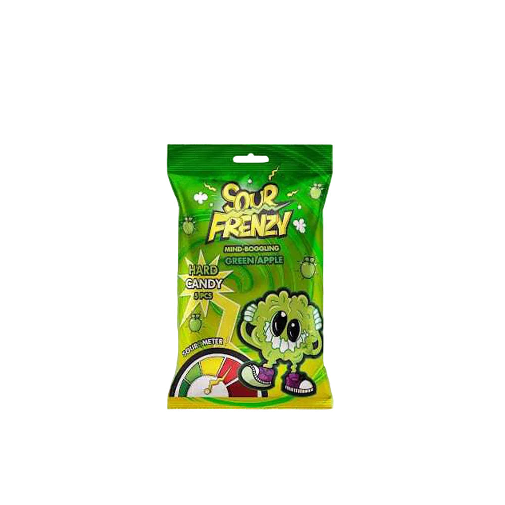 Sour Frenzy Hard Candy Green Apple 15g front pack