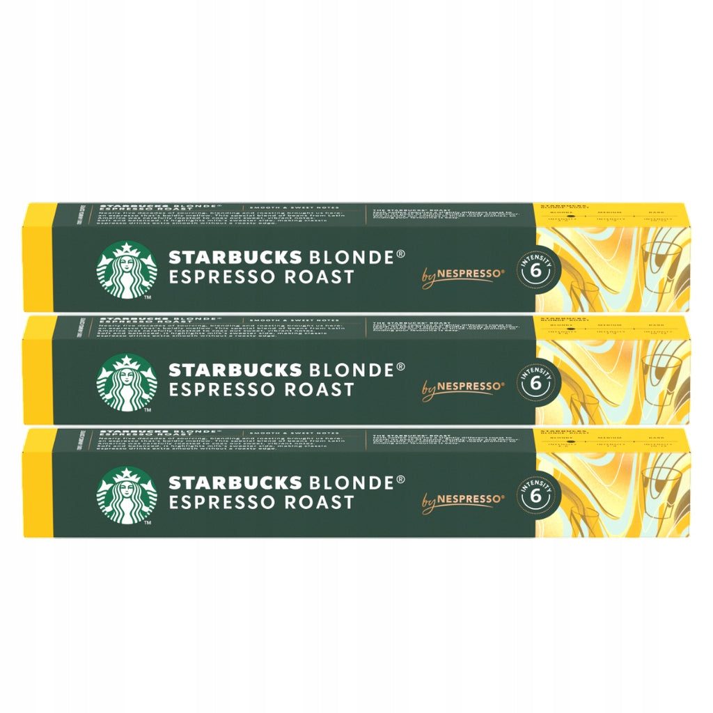 (30 Capsules) Starbucks - Blonde Espresso by Nespresso -10 Capsules X3 - Bundle