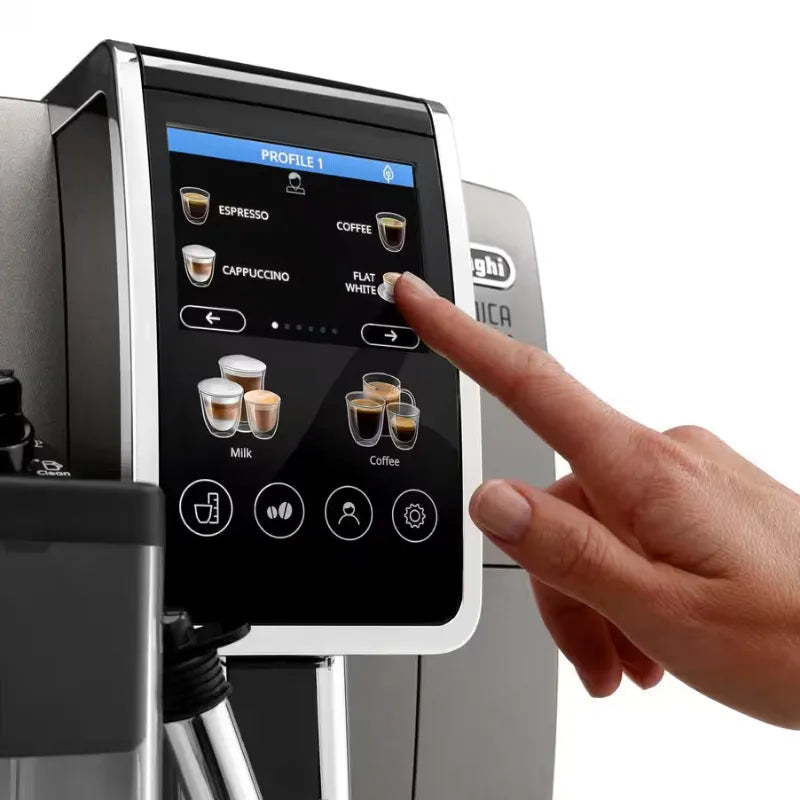 De'Longhi Dinamica Plus Automatic Coffee Machine ECAM380.95.TB Titanium Black