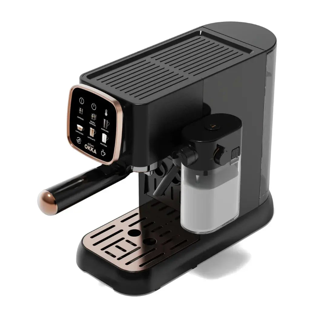 Order Arzum OKKA Solo M Semi Automatic Espresso Machine - OK0032-0400 - Black & Copper (1 YEAR WARRANTY) for LE 13900.00 at Coffee & Cream, All your coffee needs in one place. Shop Coffee, Beans, Ground Coffee, Instant Coffee, Creamers, Coffee Machines, B
