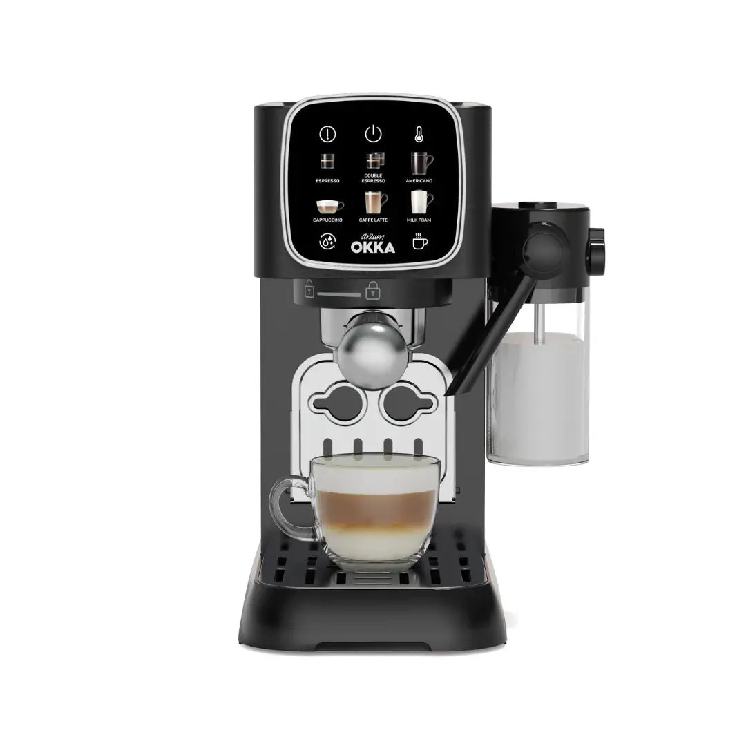Order Arzum OKKA Solo M Semi Automatic Espresso Machine - OK0032-0500 - Black & Chrome (1 YEAR WARRANTY) for LE 13999.00 at Coffee & Cream, All your coffee needs in one place. Shop Coffee, Beans, Ground Coffee, Instant Coffee, Creamers, Coffee Machines, B