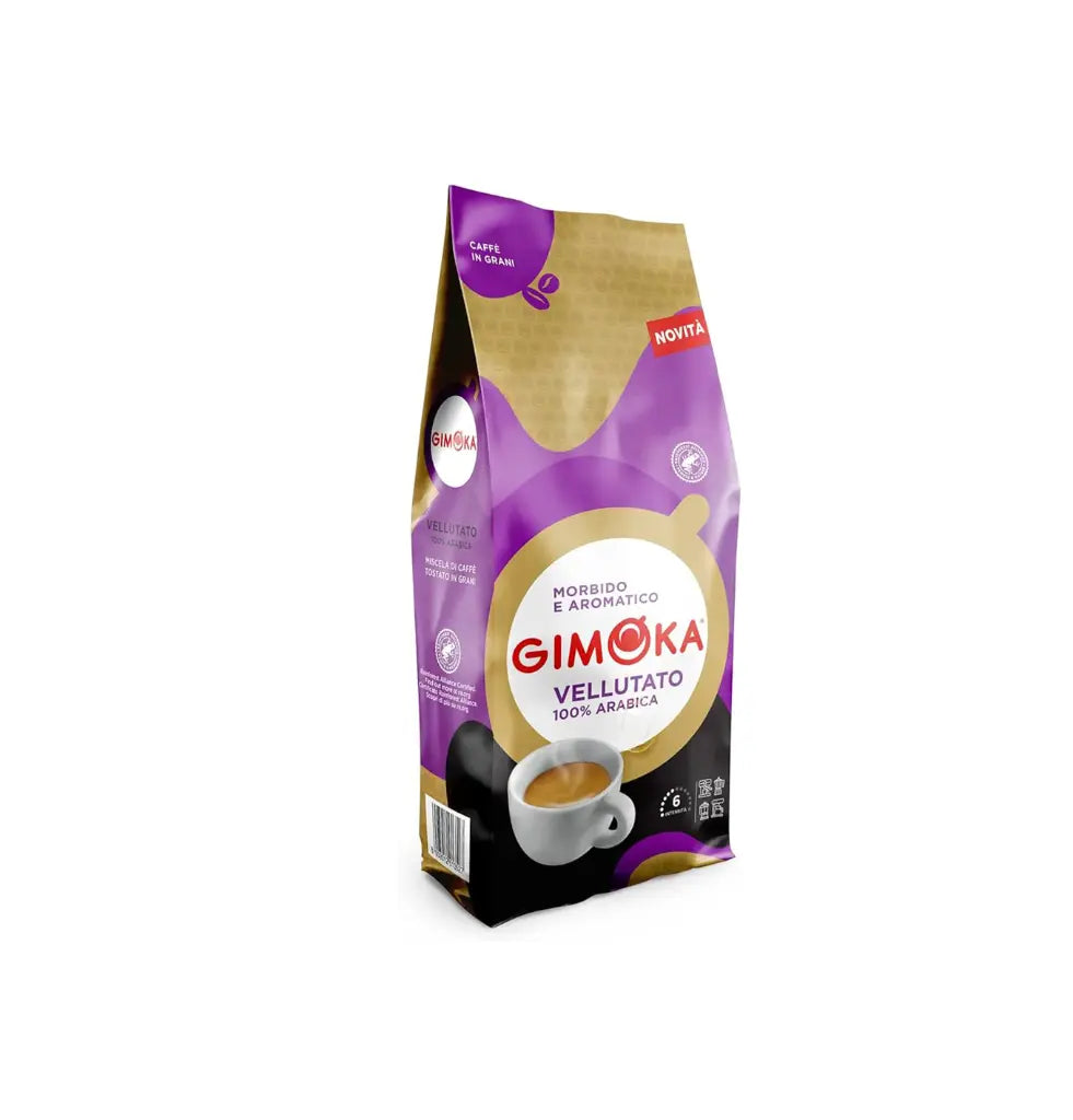 Gimoka - Vellutato 100% Arabica Whole Coffee Beans 6/13 - 500g