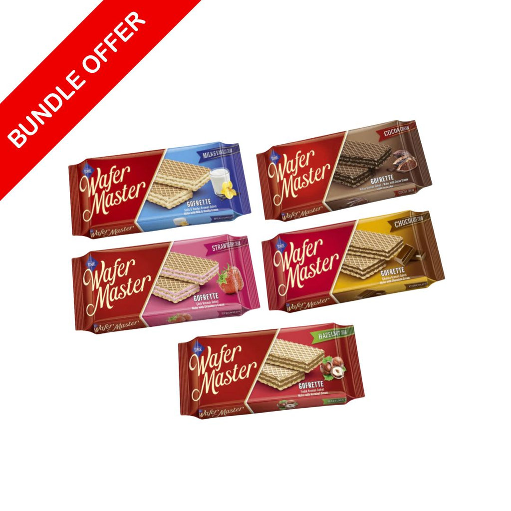 Time Wafer Master Gofrette Variety Bundle pack of 5 - 35g x 5