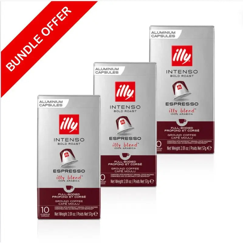 Illy - Intenso Espresso Compatible by Nespresso -10 capsules X3 - Bundle at Coffee & Cream Egypt