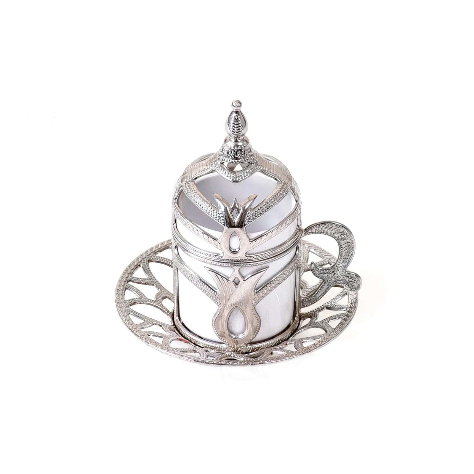 Order KGA - AHSEN Silver & Porcelain Coffee Cup #7619 for LE 340.00 at Coffee & Cream, All your coffee needs in one place. Shop Coffee, Beans, Ground Coffee, Instant Coffee, Creamers, Coffee Machines, Blenders, equipment and more. 50+ Brands Monin, Lavazz