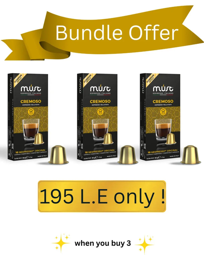 (30 Capsules) MUST - Cremoso by Nespresso -10 Capsules X3 - Bundle Coffee & Cream