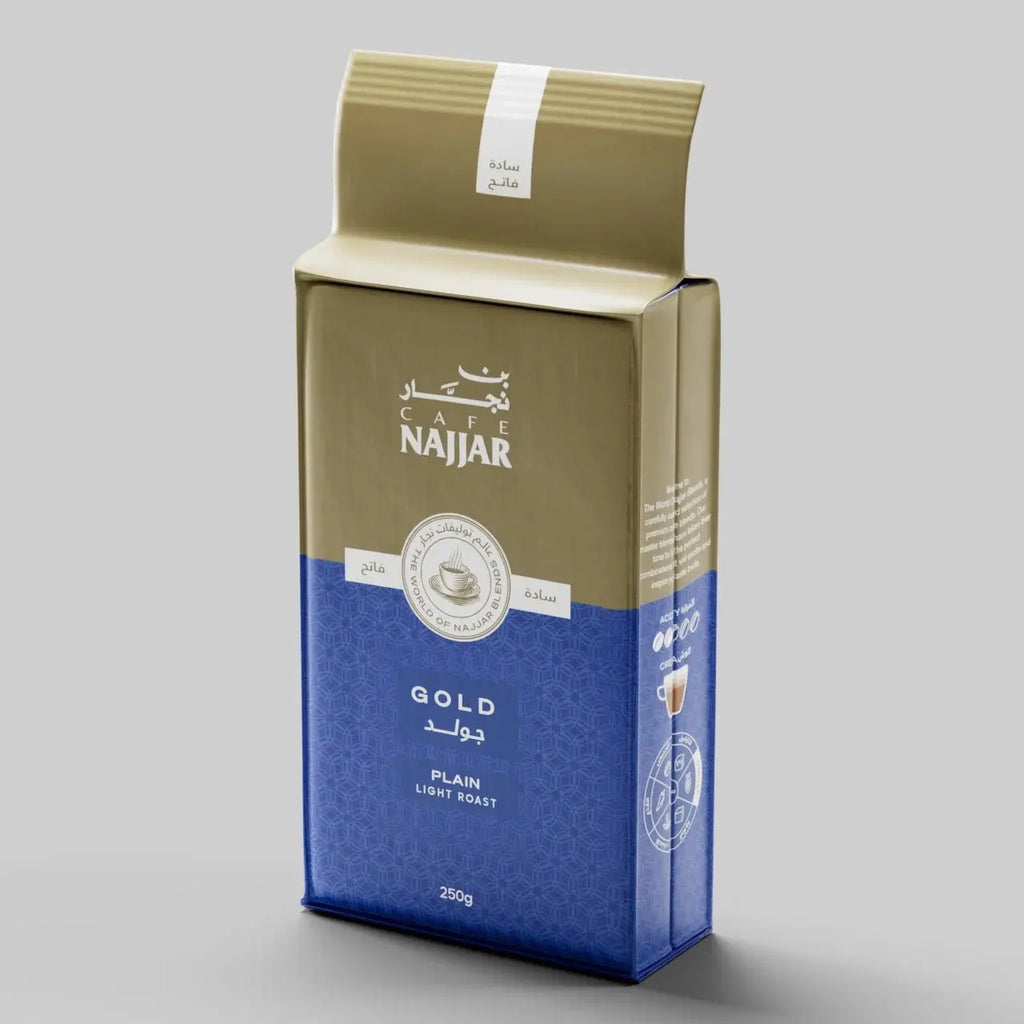 Najjar Cafe - GOLD Plain Light Turkish Coffee 125g Tawzeea