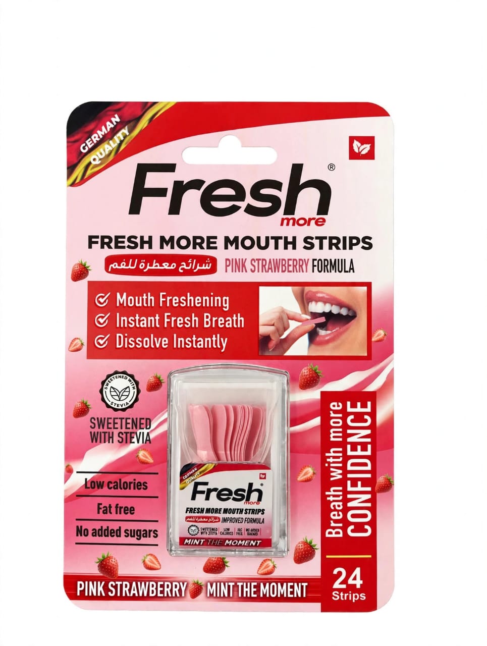 Fresh More Pink Strawberry Mouth Strips 24 Pieces