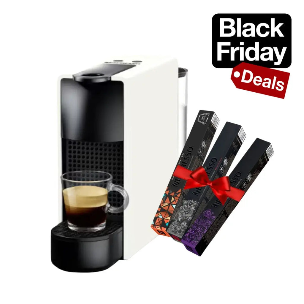 Nespresso Essenza Mini C30 Coffee Machine White + 30 Coffee Capsules by Nespresso Nespresso