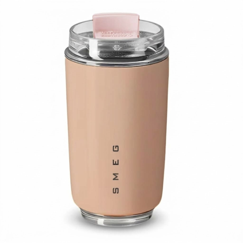 SMEG Pink Stainless Steel Thermal Coffee Mug - 550ml