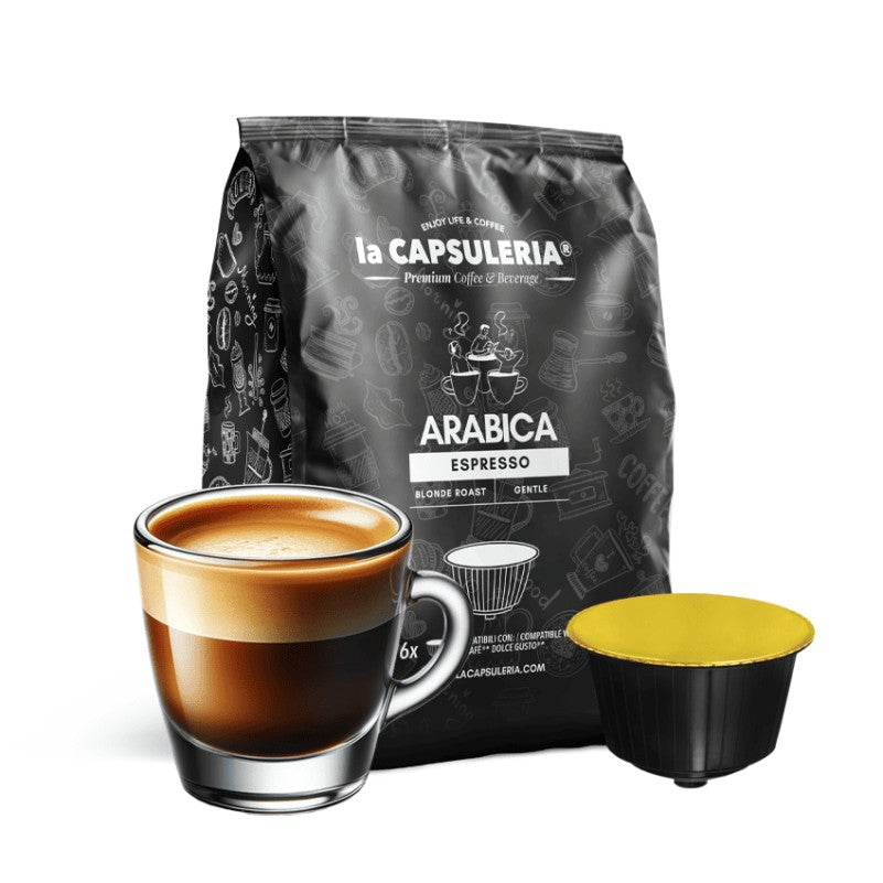 LACAPSULERIA -Arabica Espresso Coffee - Capsules compatible with Dolce Gusto® - 16CAPS