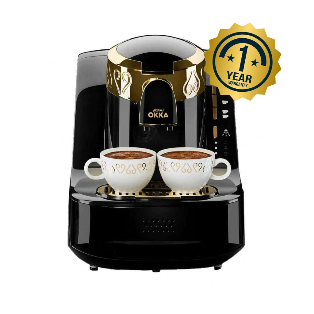 Arzum Okka Automatic Turkish Coffee Machine OK008 Black Gold 1 YEAR WARRANTY