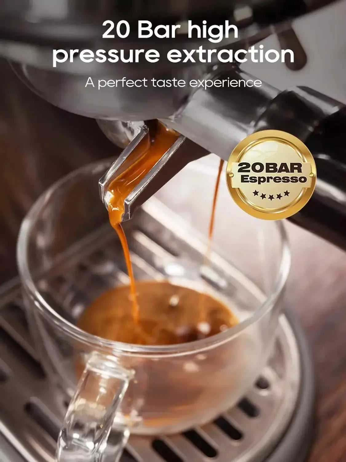 HiBREW - H10B Espresso Coffee Machine 20 bar Coffee & Cream