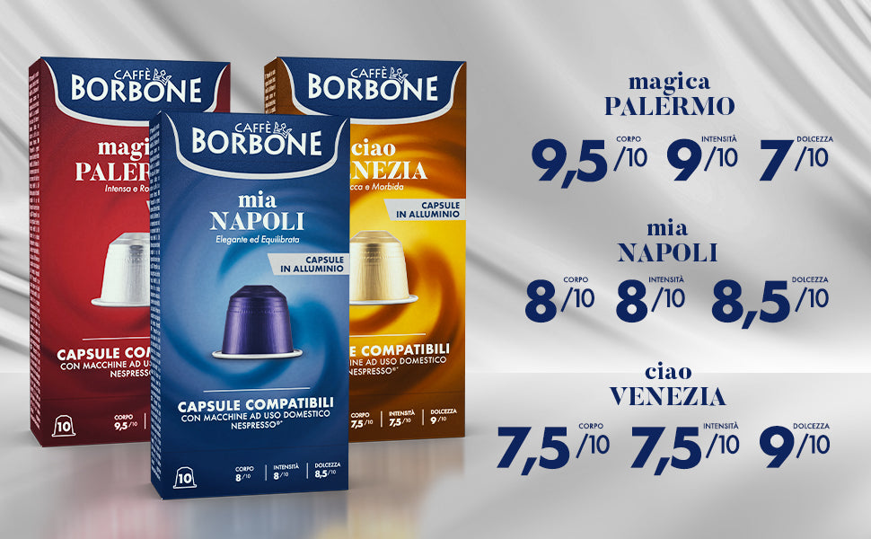 (100 Capsules) Caffe Borbone- Compatible by Nespresso - 3X10 capsules - Bundle