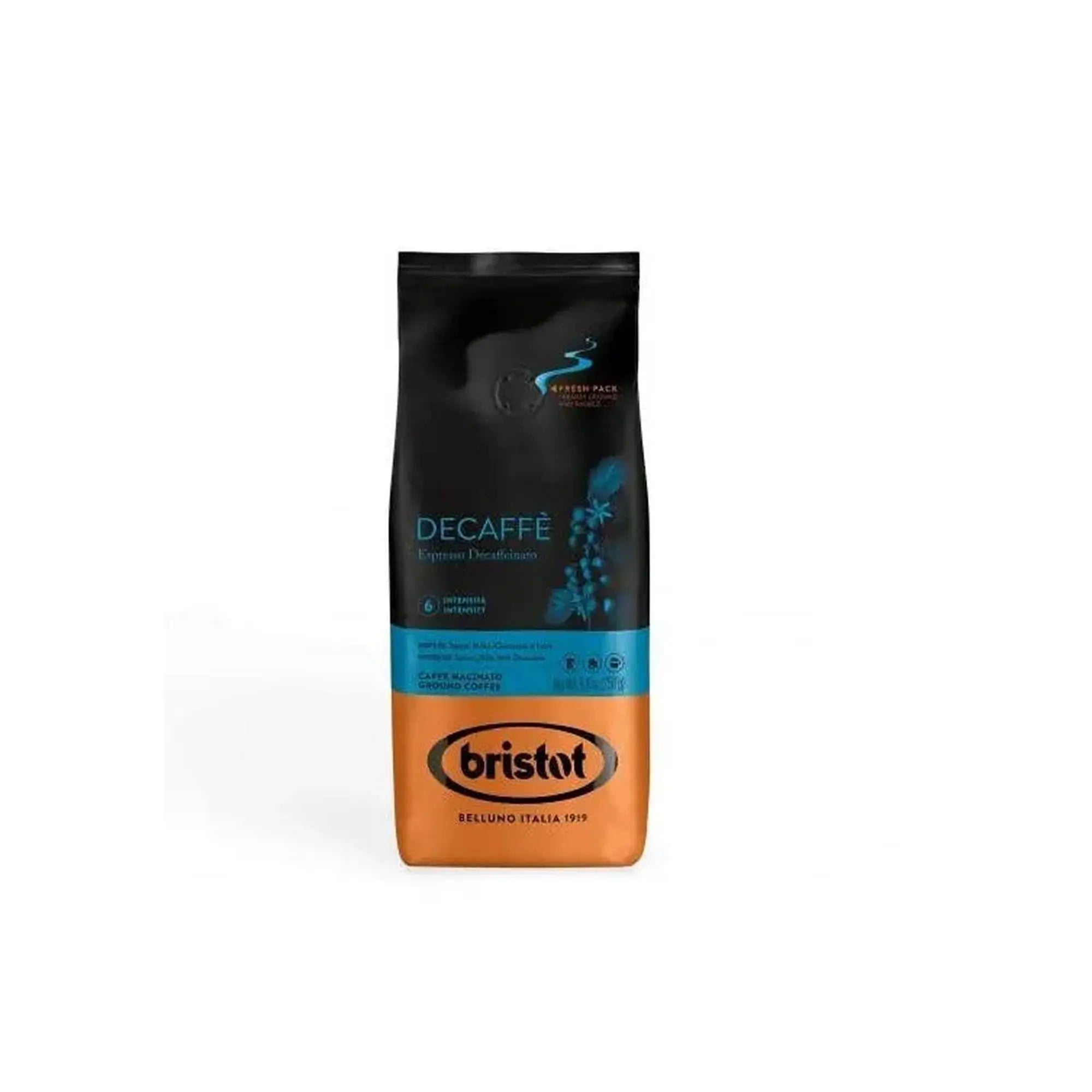 Order Bristot - Ground Decaf Espresso - 250g for LE 265.00 at Coffee & Cream, All your coffee needs in one place. Shop Coffee, Beans, Ground Coffee, Instant Coffee, Creamers, Coffee Machines, Blenders, and more. 50+ Brands Monin, Lavazza, Starbucks, Nespr