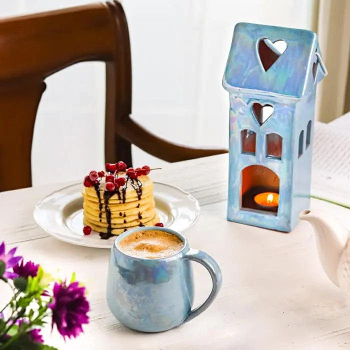 Order Handmade Pottery Coffee Mug - Baby Blue for LE 445.00 at Coffee & Cream, All your coffee needs in one place. Shop Coffee, Beans, Ground Coffee, Instant Coffee, Creamers, Coffee Machines, Blenders, and more. 50+ Brands Monin, Lavazza, Starbucks, Nesp