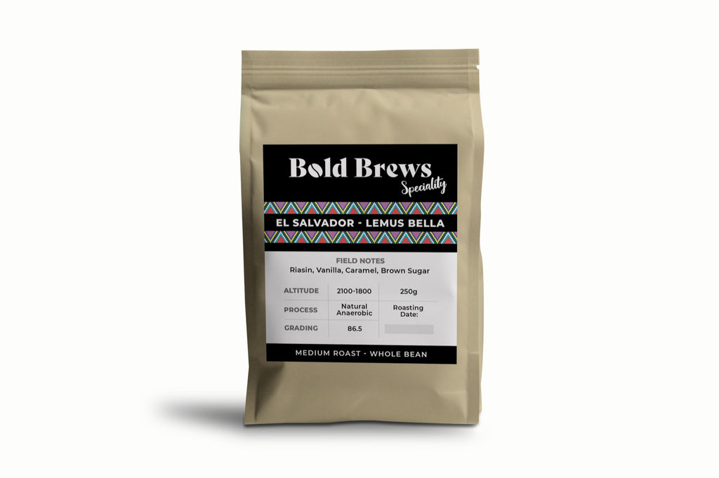Bold Brews - El Salvador - Lemus Bella - Whole Coffee Beans (Specialty Coffee)- 250g