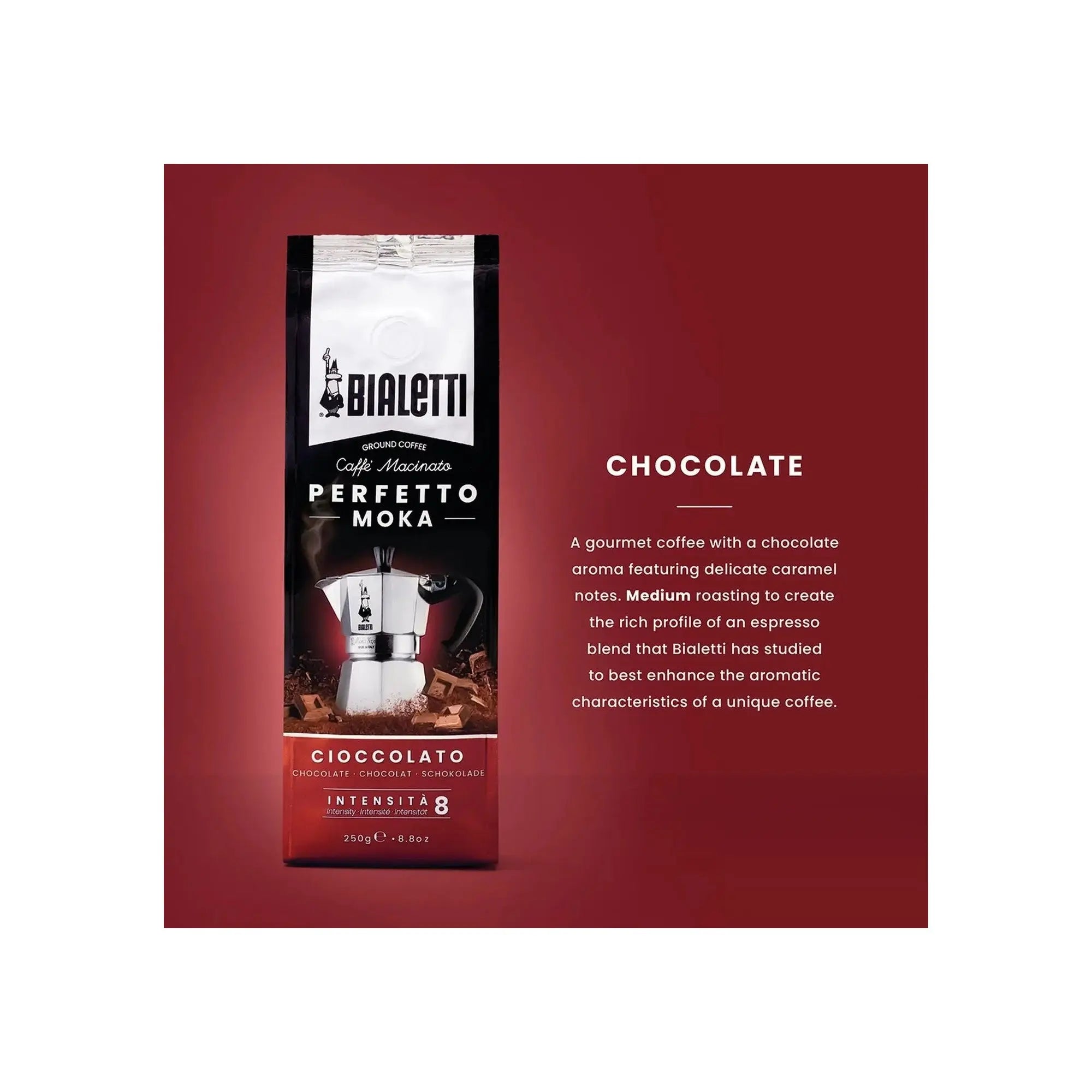 Bialetti - Perfetto Moka Cioccolato Ground Coffee - 250g Coffee & Cream
