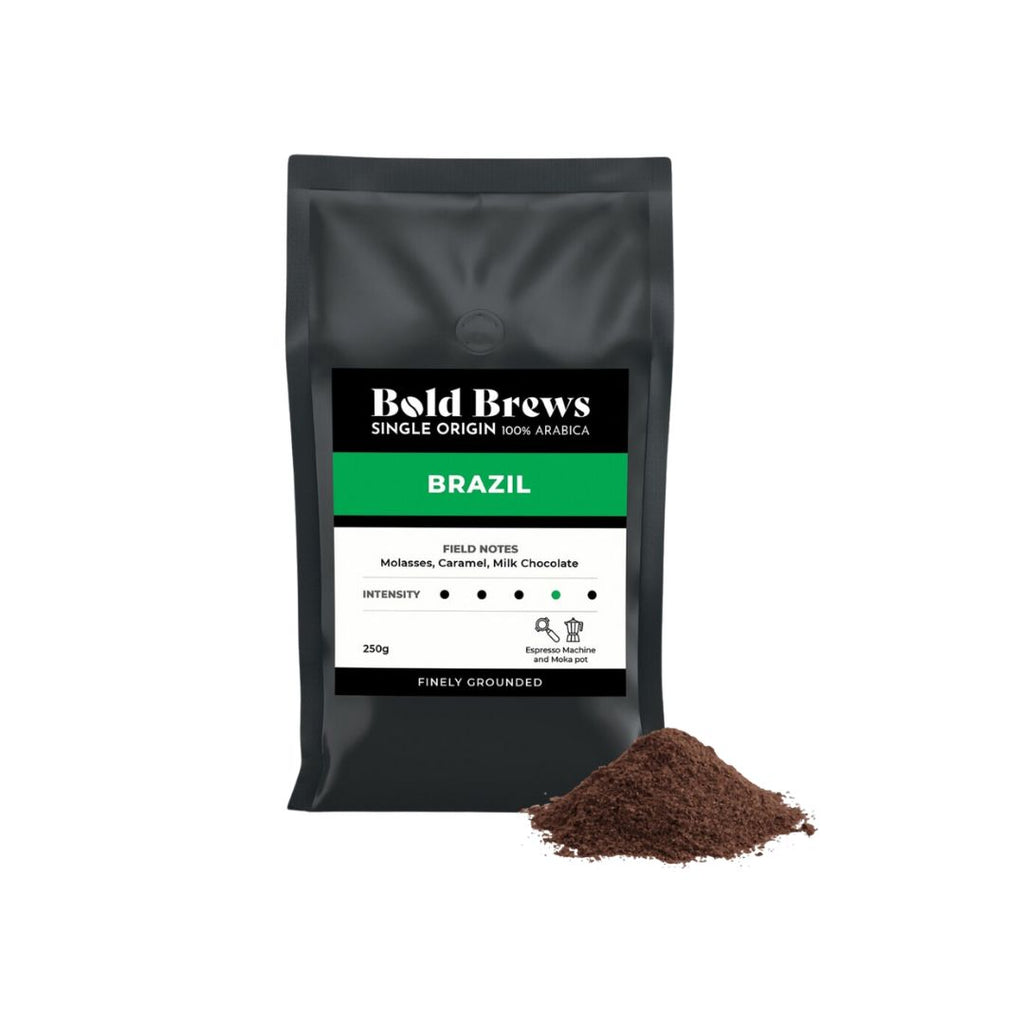 Bold Brews - Brazil 100% Arabica Ground Coffee Espresso - 250g